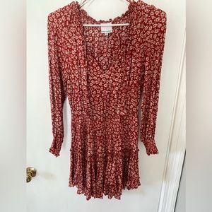 Skylar + Madison Rust Smocked Dress - M